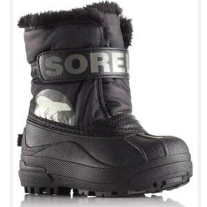 Sorel Toddler Snow‎ Black Charcoal Commander Boot Size 4 NWOT